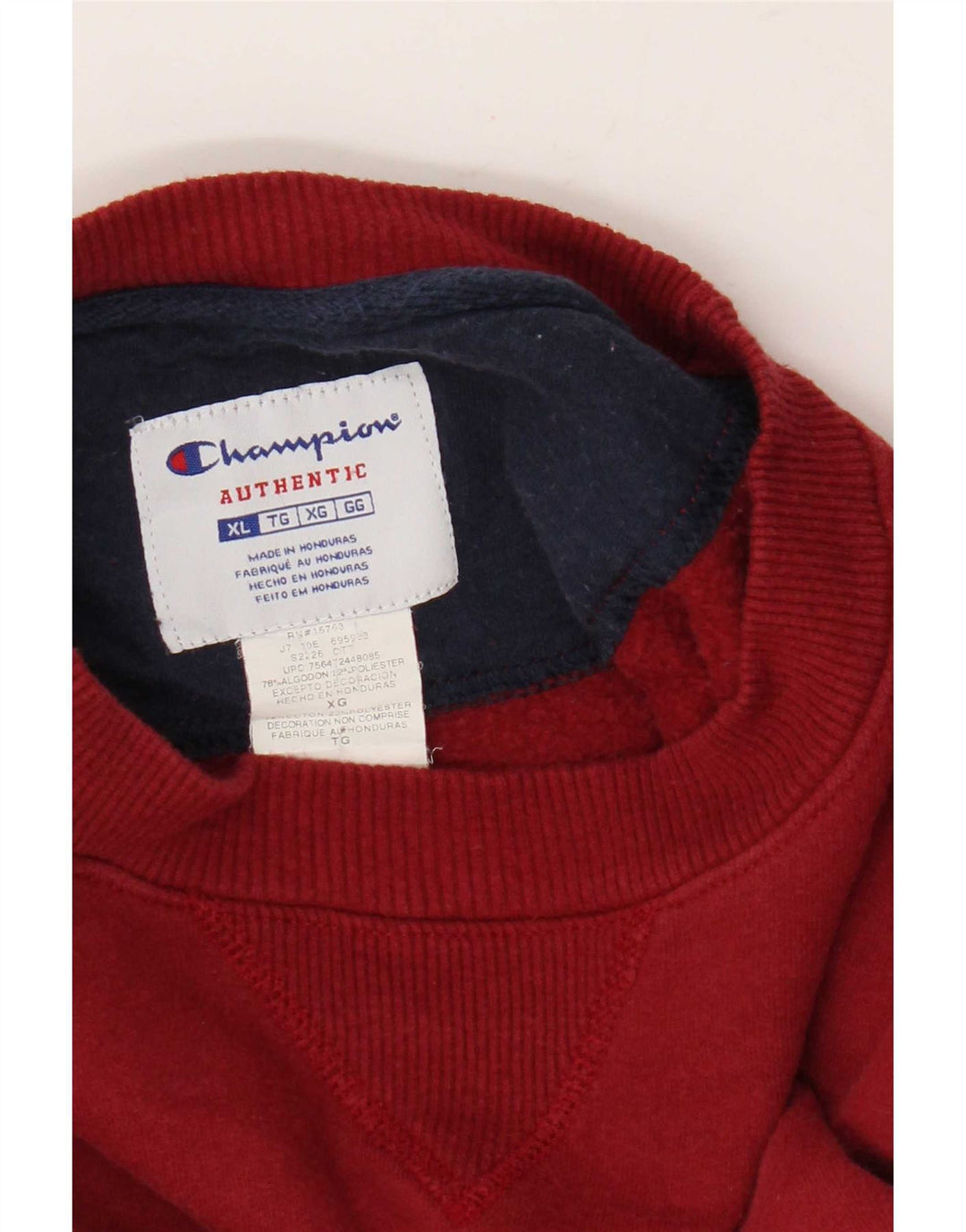 Champion Sweatshirt Jumper XL Coton Bordeaux Homme