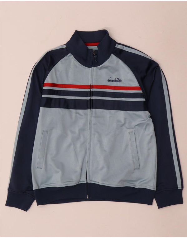 Diadora Veste de Survêtement Garçon 12-13 Ans Bleu Colorblock Polyester