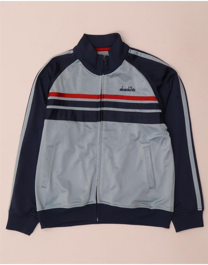 Diadora Veste de Survêtement Garçon 12-13 Ans Bleu Colorblock Polyester