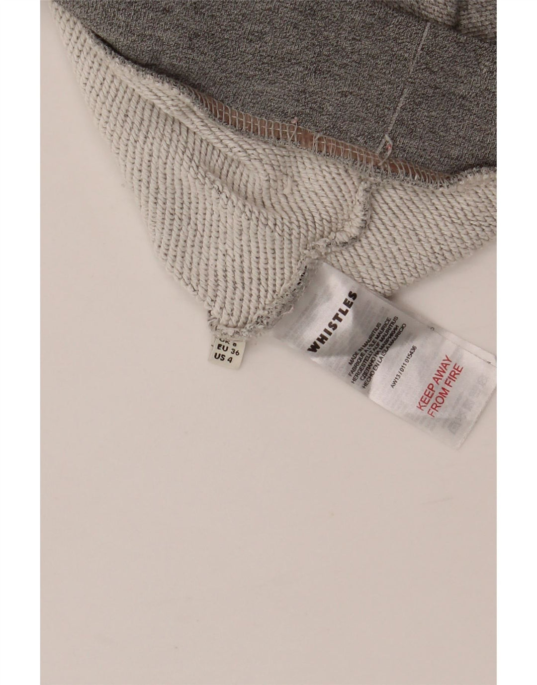 WHISTLES Sweat-shirt graphique surdimensionné pour femme UK 8 Petit Gris
