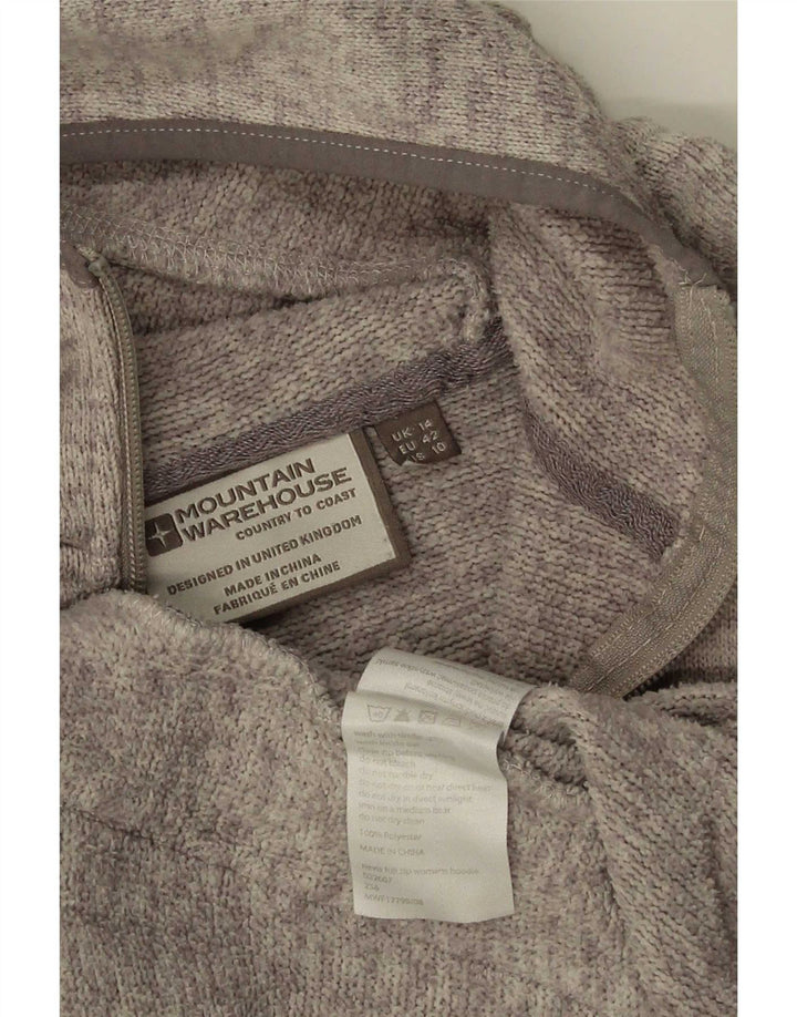 Mountain Warehouse Pull à capuche zippé pour femme UK 14 Large Gris Polyester