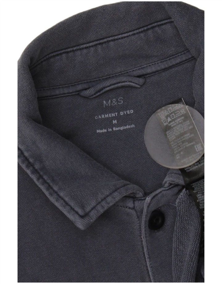 Marks & Spencer Chemise Femme UK 14 Bleu Moyen Coton