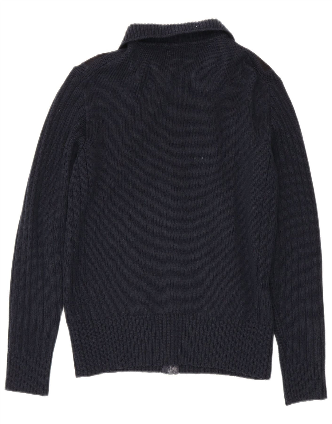 Ranger Cardigan Homme Pull IT 50 Bleu Marine Moyen Colorblock Laine Vierge