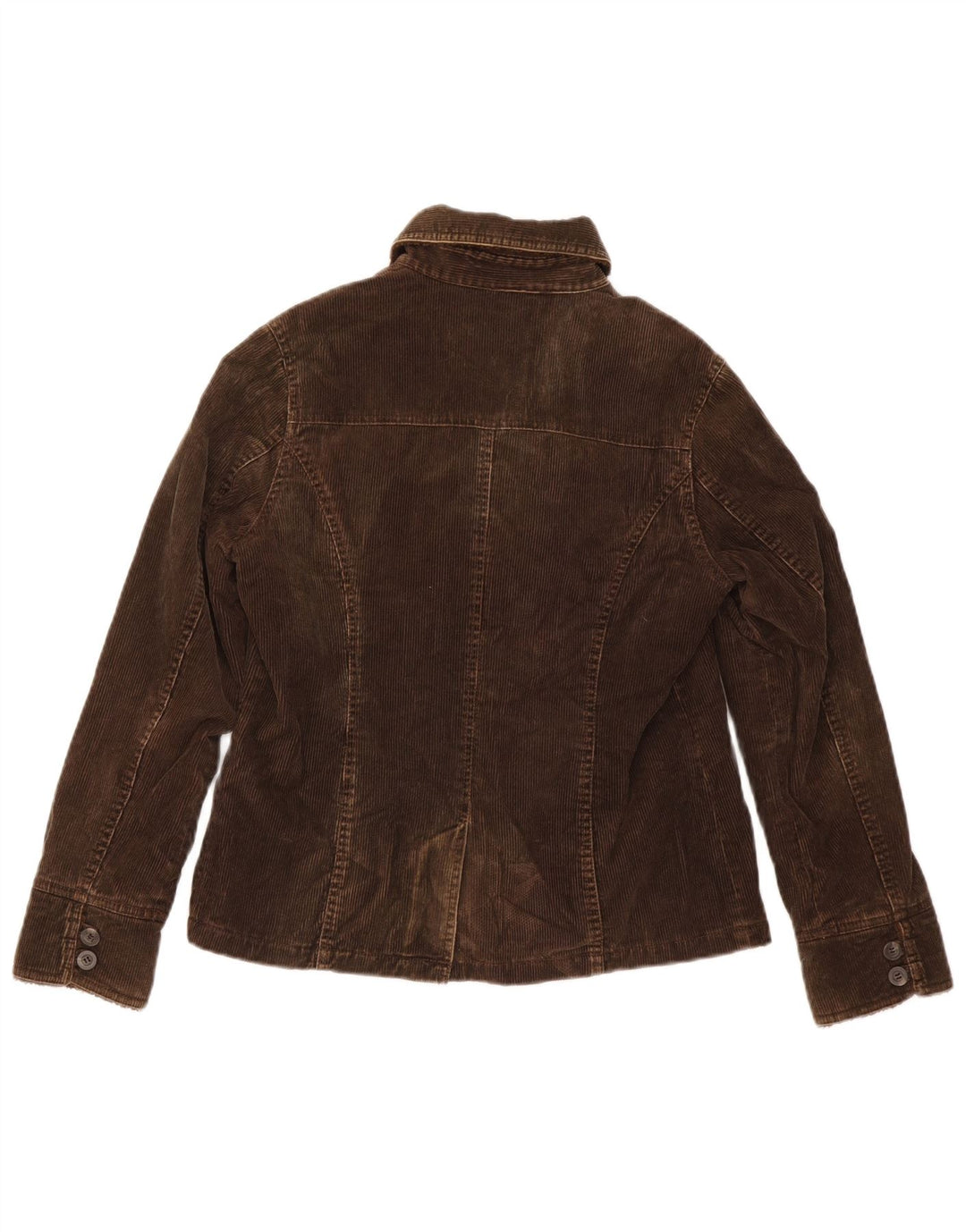 MONSOON Veste en velours côtelé pour femme UK 10 Petit coton marron