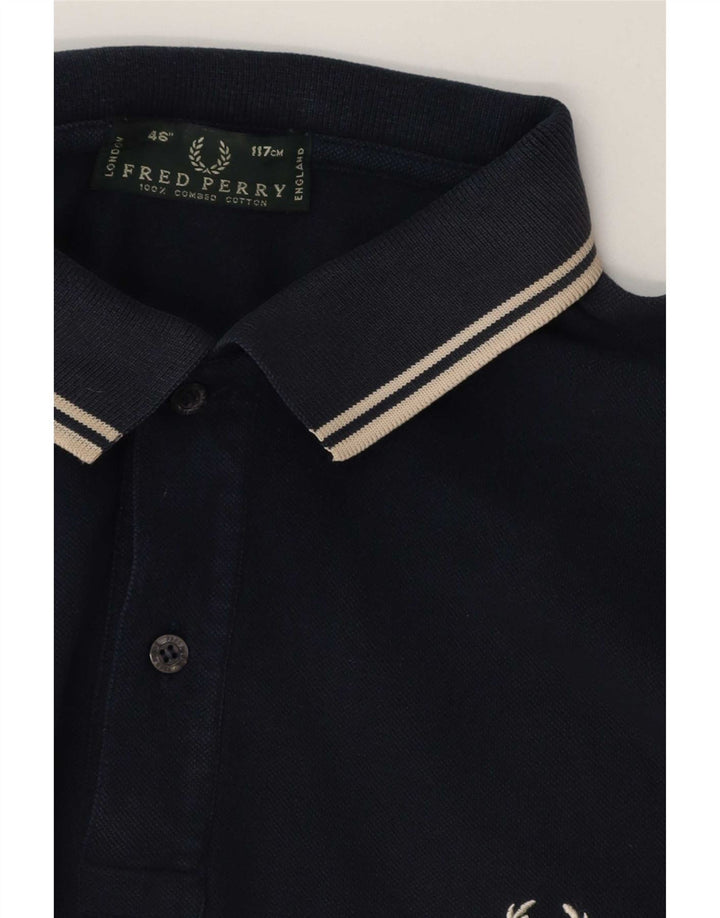 Fred Perry Polo Homme Large Bleu Marine Rayé Coton
