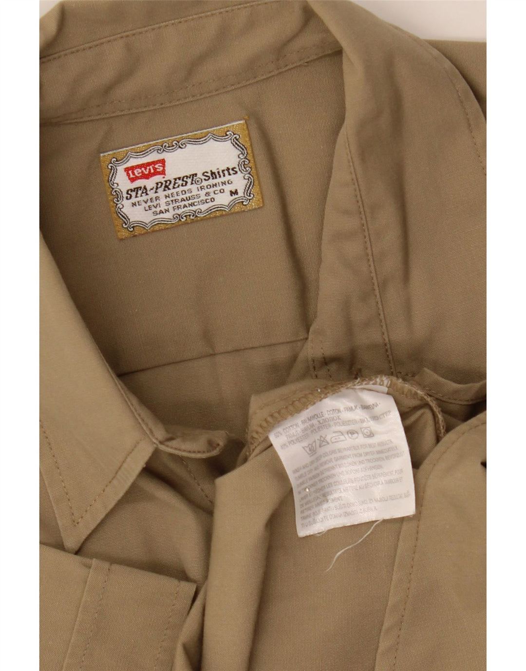Levi's Chemise à Manches Courtes Homme Kaki Moyen Coton
