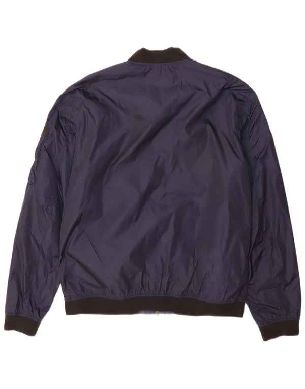 Jack & Jones Veste Bomber Homme UK 40 Large Bleu Marine Nylon