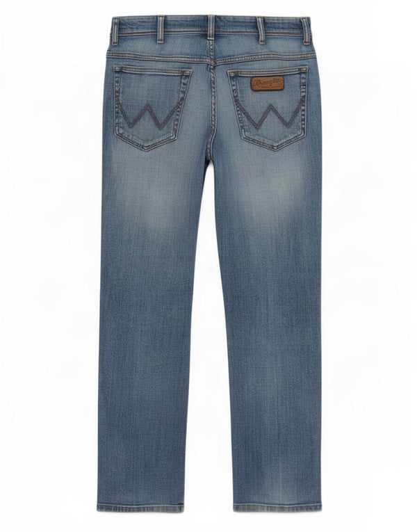 Wrangler Jean Droit Texas Stretch Homme W36 L30 Bleu Coton