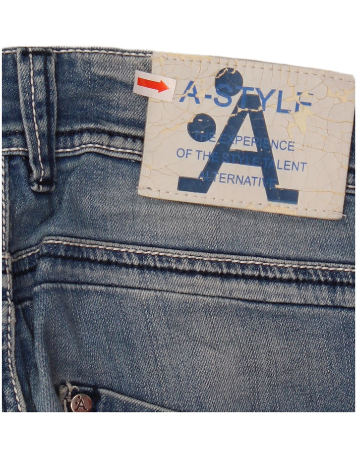 Jean Slim A-Style Femme IT 46 Large W33 L36 Bleu Coton