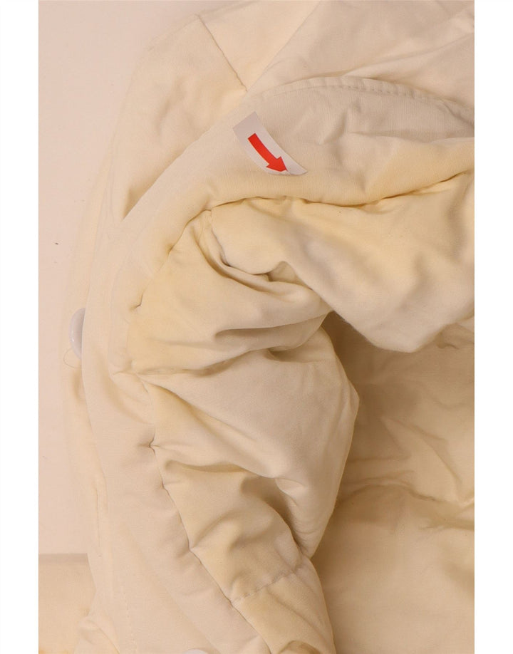 Woolrich Veste matelassée à capuche pour homme UK 40 Large Blanc cassé en coton