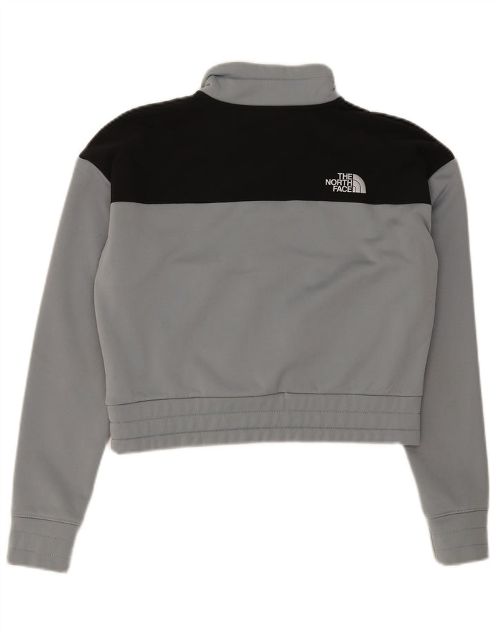 THE NORTH FACE Womens Oversized Crop Sweatshirt Jumper UK 10 Small Grey
