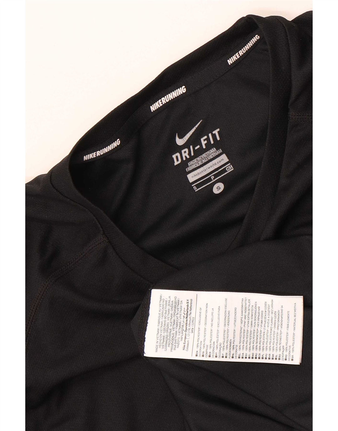 Nike Hommes Dri Fit T-Shirt Haut Petit Noir Polyester