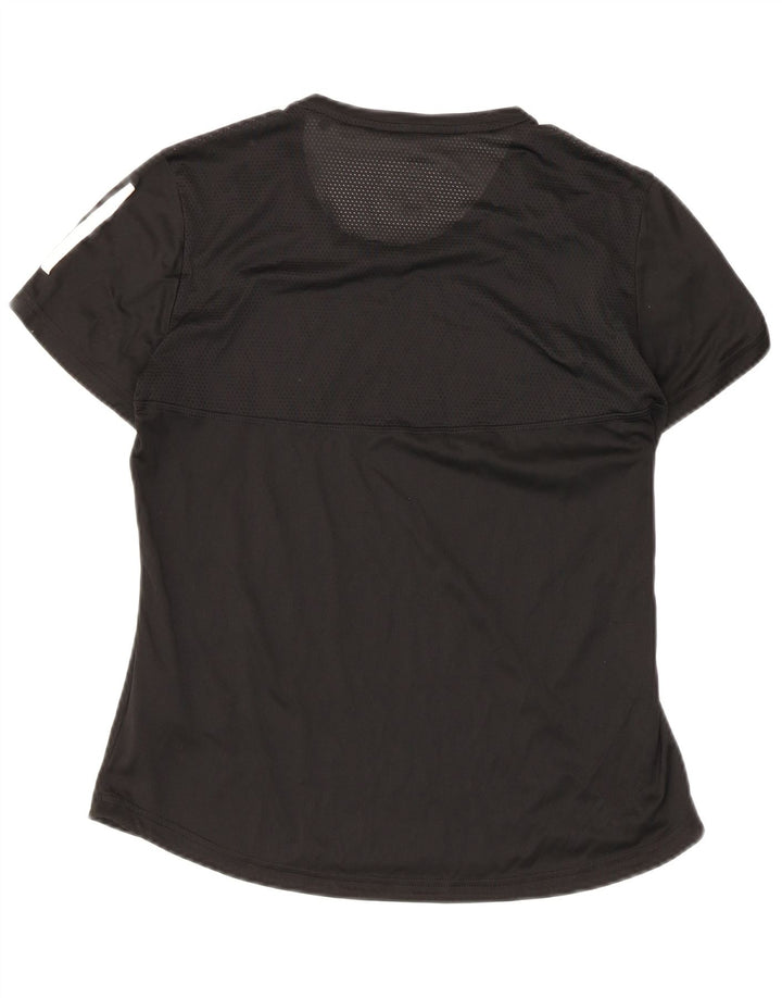 Adidas Femmes Aeroready T-Shirt Top UK 12/14 Moyen Noir Polyester