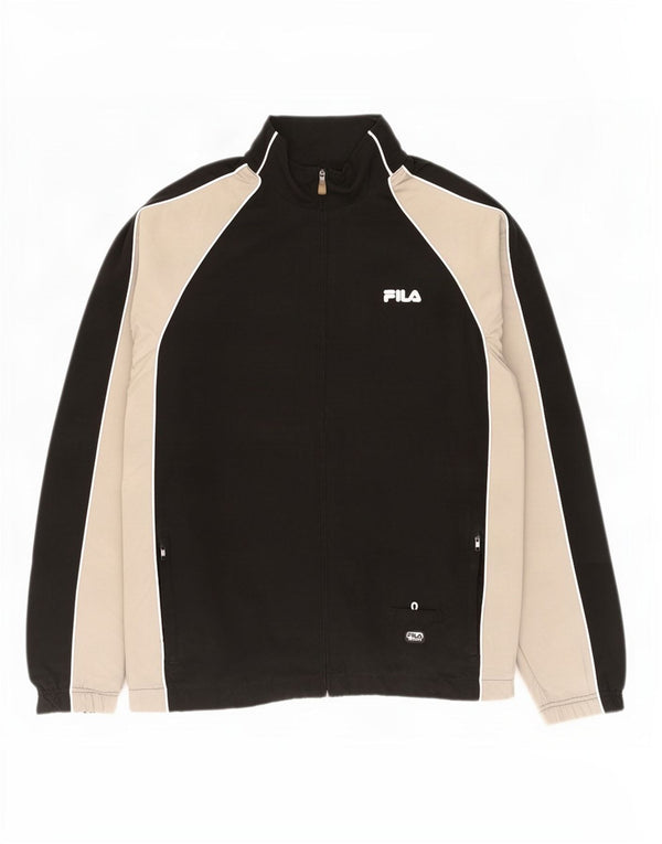 Fila Veste de survêtement pour homme 2XL Noir Colourblock Polyester