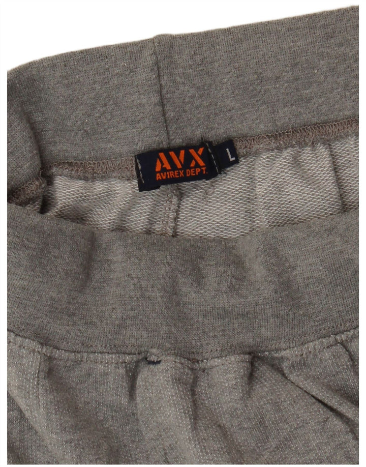 AVIREX Pantalon de survêtement graphique pour homme, jogging, grand gris