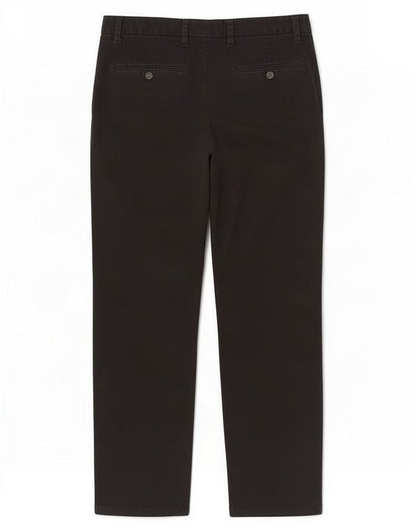 Marks & Spencer Mens Straight Chino Trousers W36 L31 Black Cotton