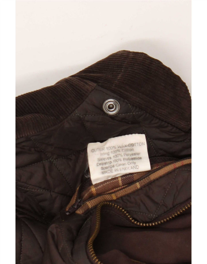 Barbour Veste en coton ciré pour femme UK 8 Small Marron