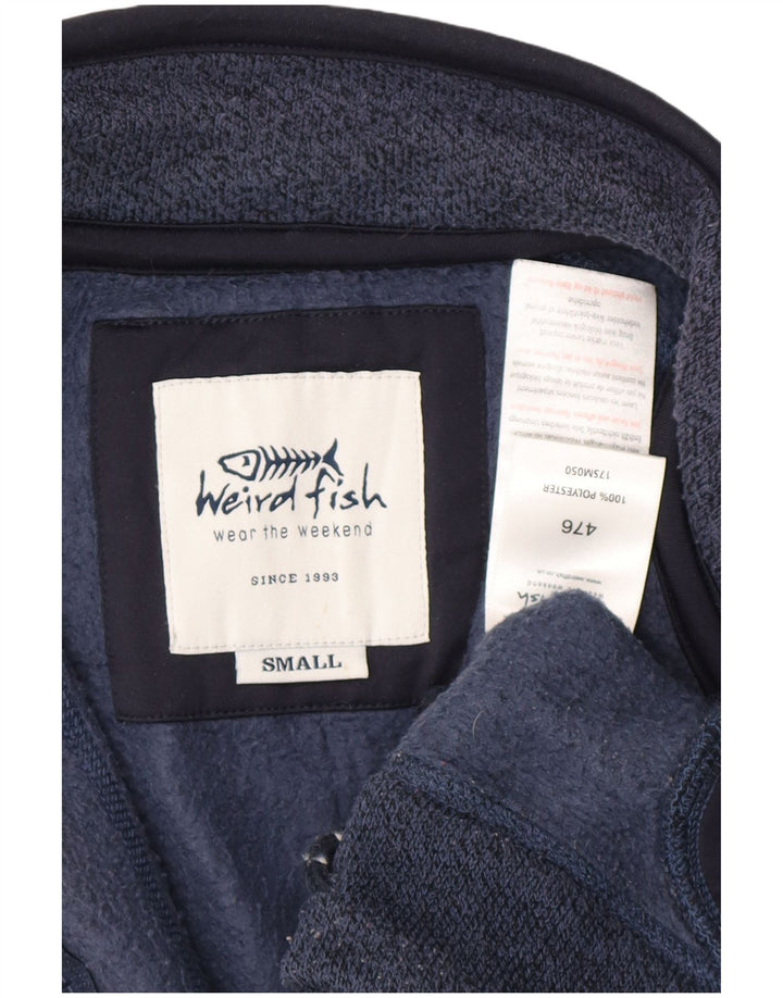 WEIRD FISH Veste de Survêtement Homme Petit Bleu Marine Polyester