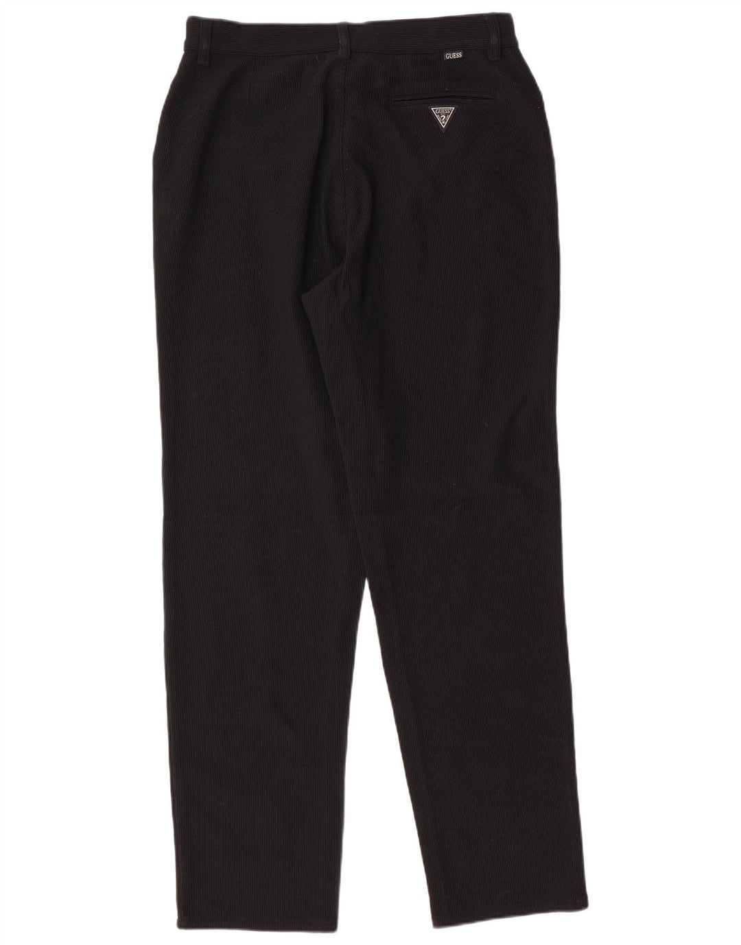 GUESS Pantalon droit en velours côtelé W33 L30 Noir Polyamide