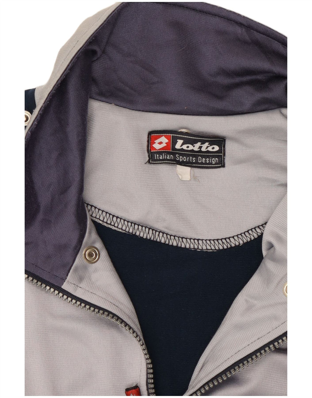 Lotto Veste de survêtement de course pour homme XL Bleu marine Colourblock