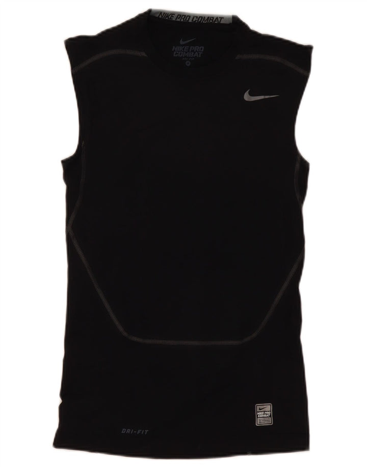 Nike Hommes Pro Combat Débardeur Noir Moyen Polyester