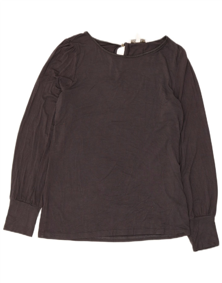 Oasis Chemisier à manches longues pour femme UK 10 Small Gris Viscose