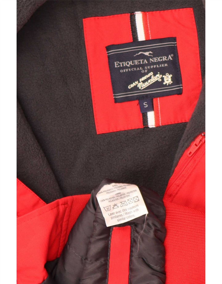 Etiaueta Negra Veste Bomber Homme UK 36 Petit Rouge Polyamide