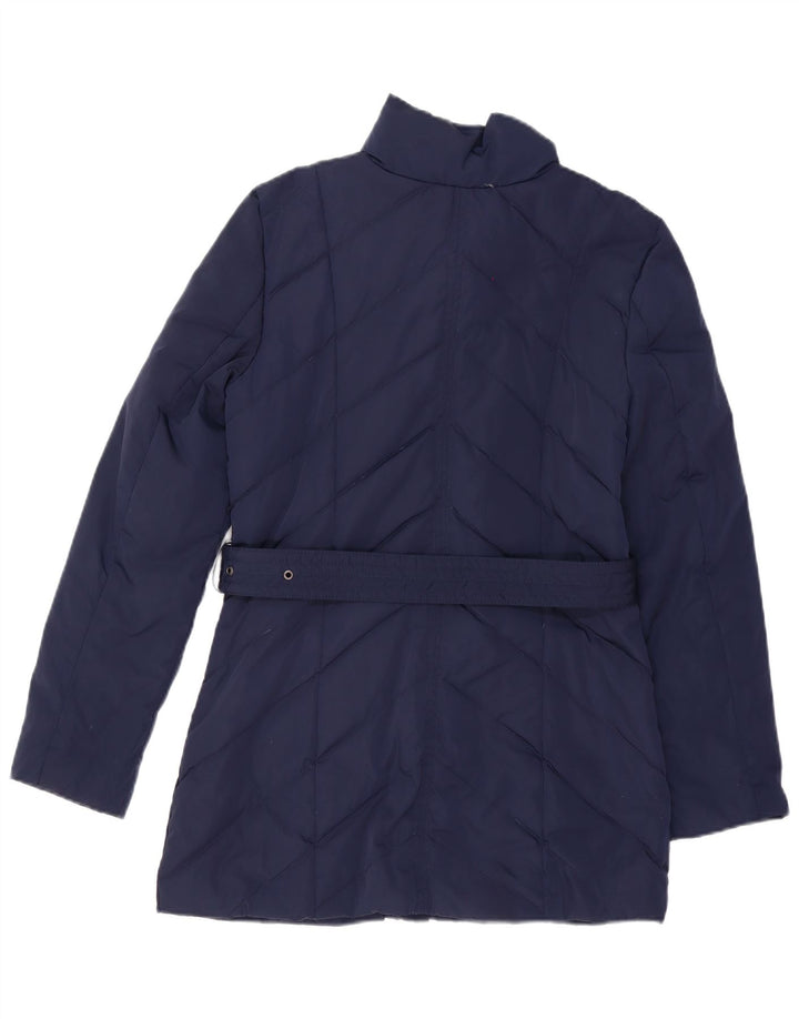 MONSOON Manteau rembourré pour femme UK 10 Small Bleu marine Polyester