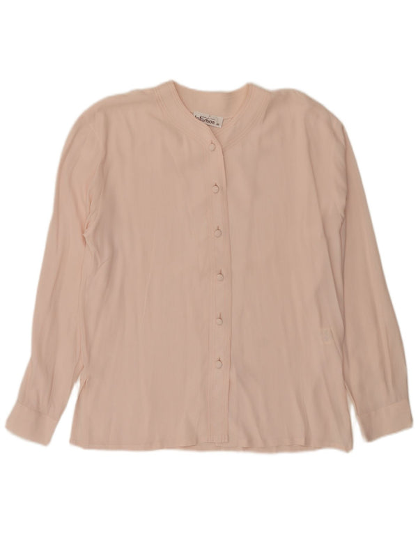 Blouse chemise femme vintage IT 42 Acétate rose moyen