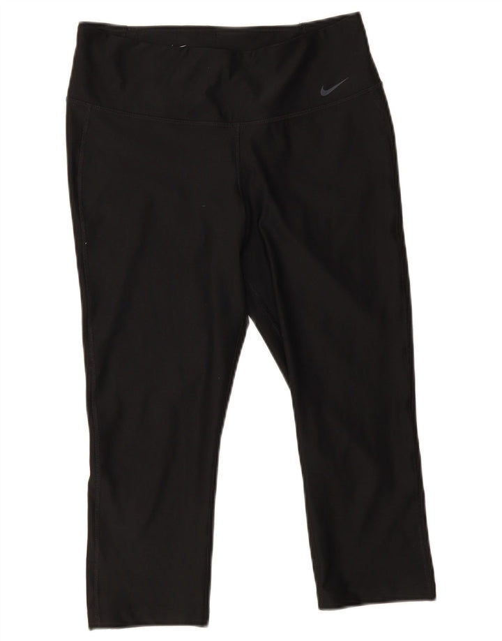 Nike Legging Capri Dri Fit pour femme UK 14 Noir moyen Polyester