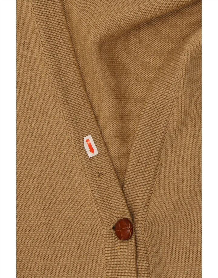 LUISA SPAGNOLI Pull Cardigan Femme UK 14 Grande Laine Beige