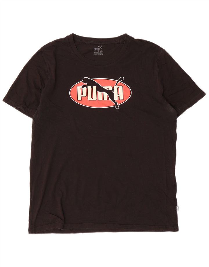 Puma T-Shirt Graphique Homme Noir Moyen Coton