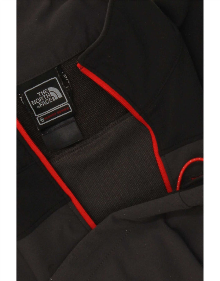 The North Face Haut de survêtement à col zippé pour hommes, petit, gris, colour block
