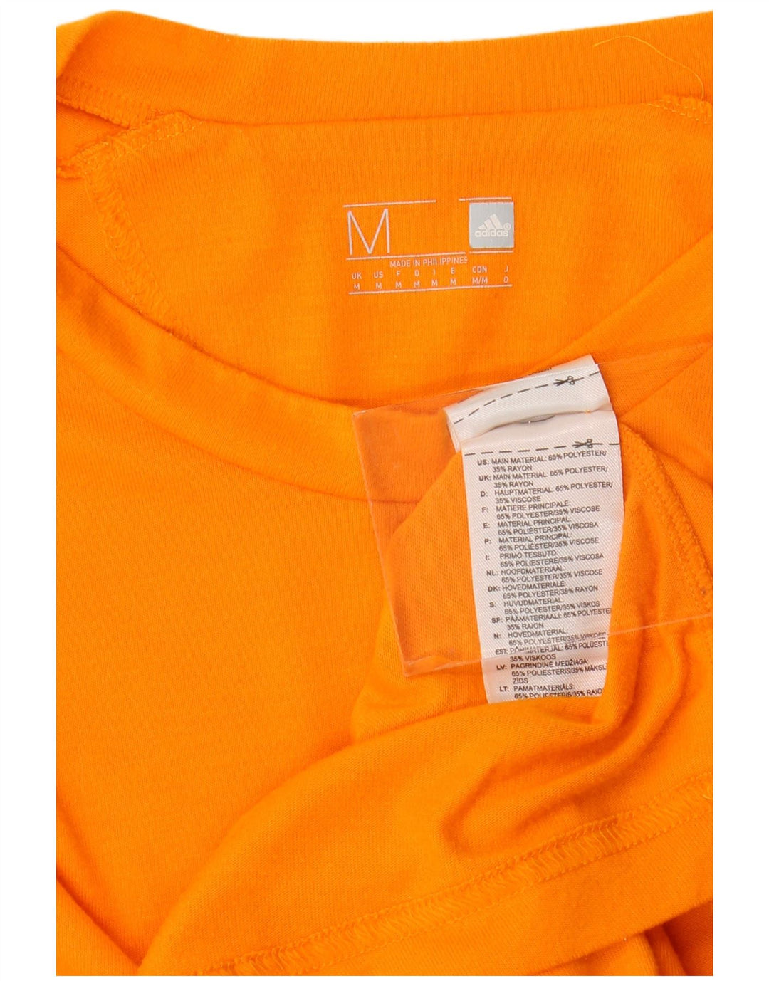 ADIDAS T-Shirt Homme Orange Moyen Polyester
