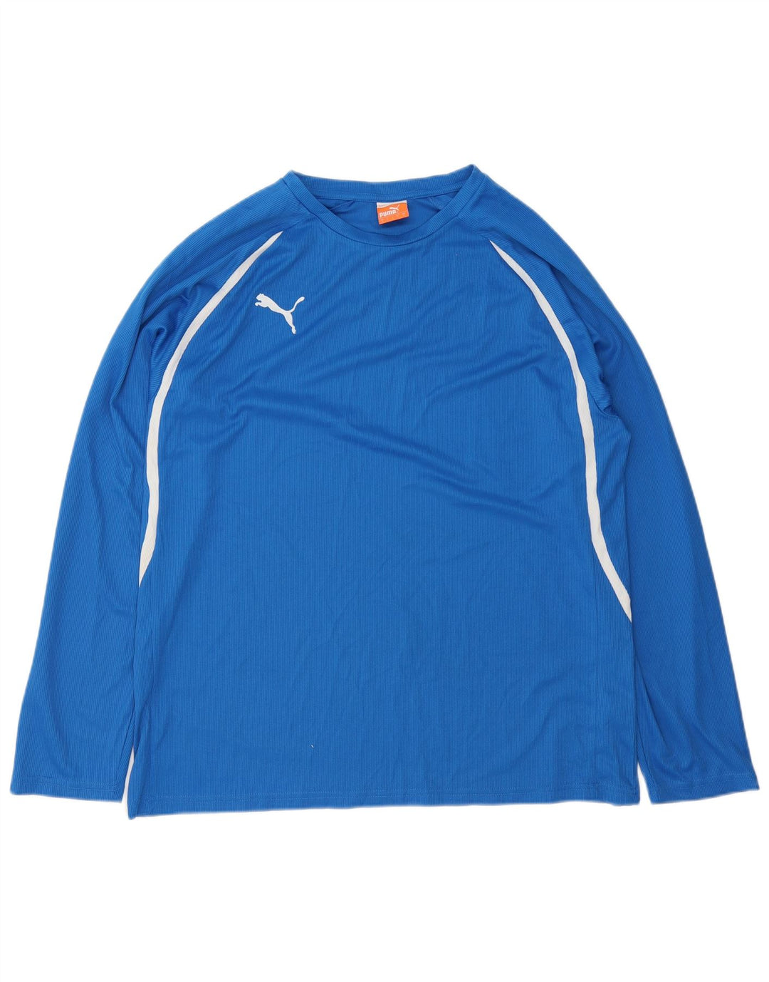 Puma Haut à manches longues pour homme en polyester à rayures bleues Large