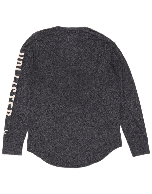 Hollister Haut graphique à manches longues pour homme en coton moucheté bleu marine moyen