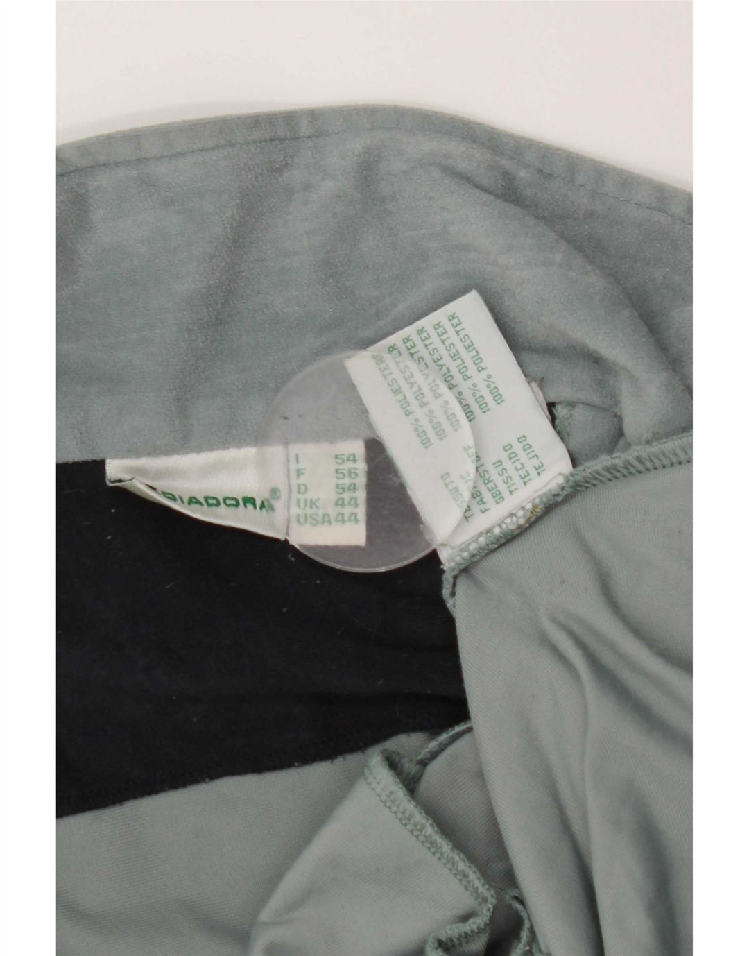 Diadora Veste de survêtement en velours pour hommes UK 44 2XL Bleu Polyester