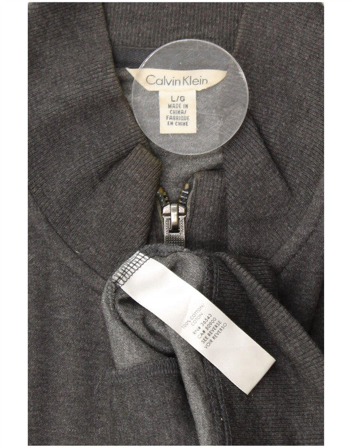 CALVIN KLEIN Veste de Survêtement Homme Large Gris Coton