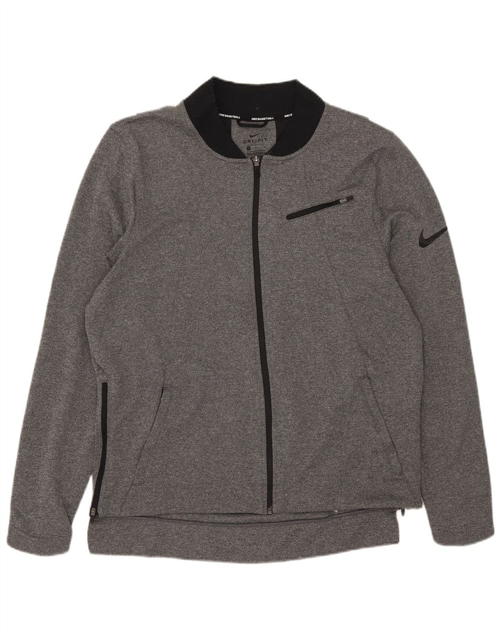 Nike Hommes Dri Fit Survêtement Top Veste Grand Gris Polyester
