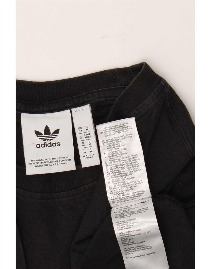 Adidas T-shirt graphique pour homme en coton noir moyen