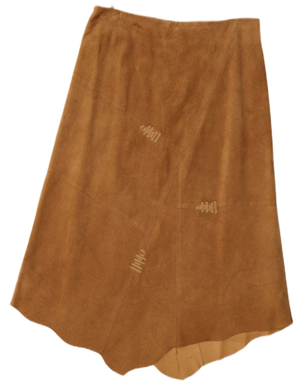 Conbipel Jupe asymétrique taille haute en daim pour femme IT 48 XL W30 Marron