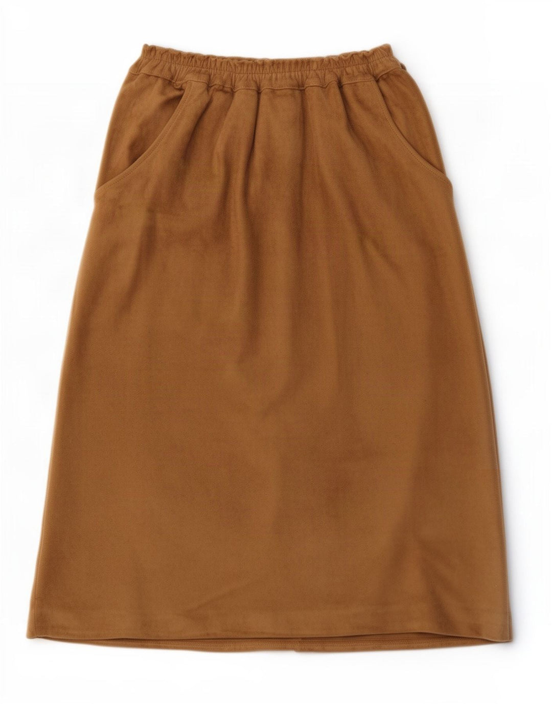 jupe portefeuille en daim femme vintage IT 42 Medium W27 Cuir Beige