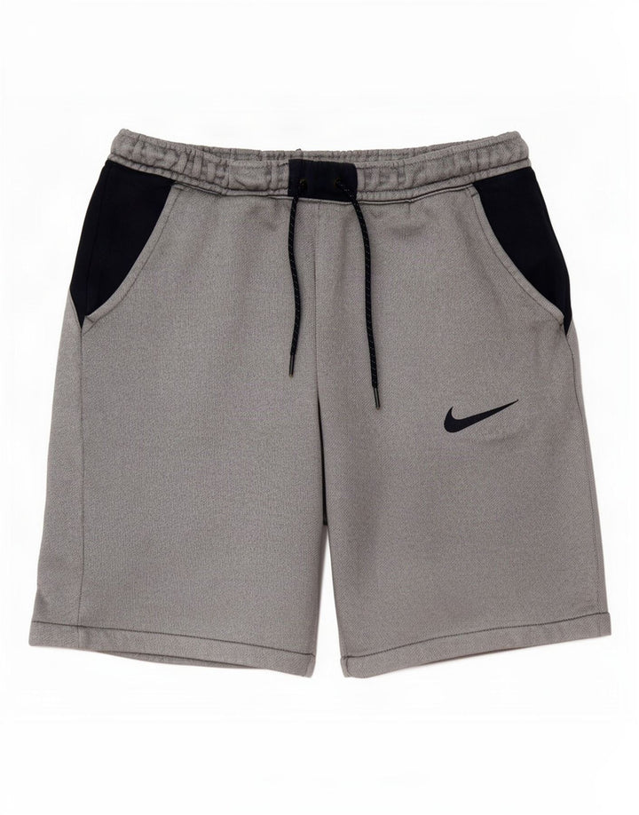 Nike Short de sport pour homme en coton color block Gris Taille L