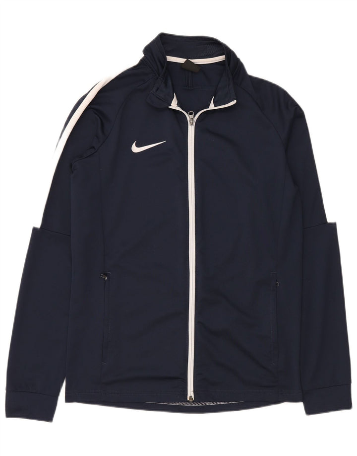 Nike Homme Dri Fit Survêtement Top Veste Bleu Marine Moyen Polyester
