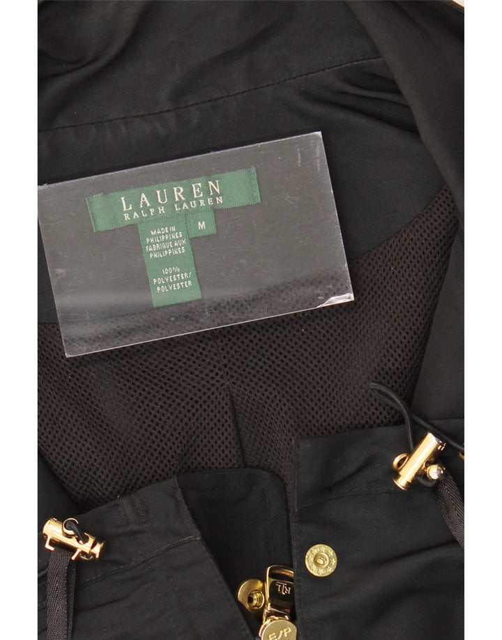 RALPH LAUREN Veste utilitaire pour femme UK 14 Polyester noir moyen