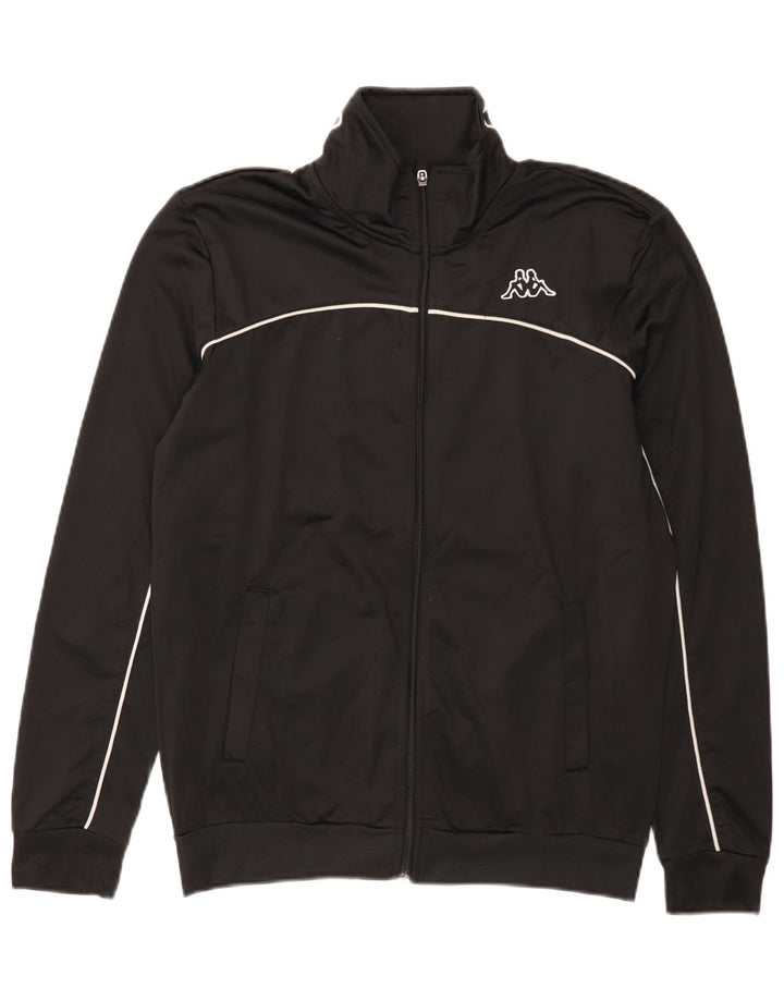KAPPA Veste de Survêtement Graphique Homme Large Noir Polyester