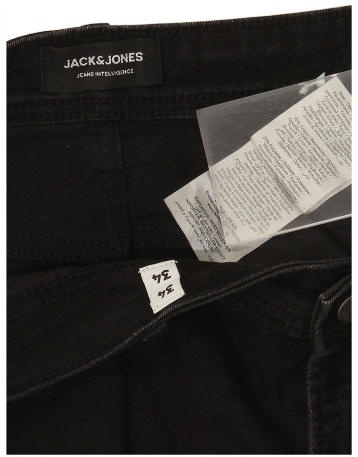 Jack & Jones Jean Droit Homme W34 L34 Noir Coton