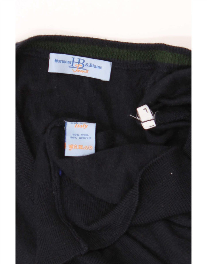 Harmont & Blaine Cardigan pour homme en laine bleu marine