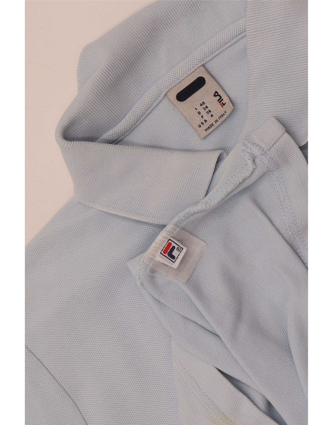 Fila Polo court femme IT 40 petit bleu coton