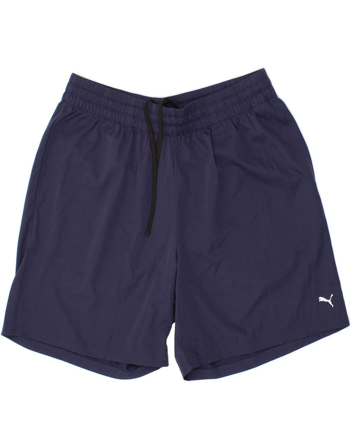 PUMA Mens Sport Shorts XL Navy Blue Polyester Vintage Puma and Second-Hand Puma from Messina Hembry 